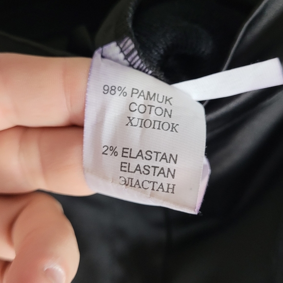 DELIZIA | satin drawstring patch pocket straight leg pants - Picture 7 of 8